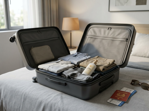 Sunscreen in luggage