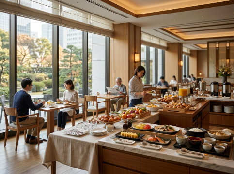 ホテル朝食会場