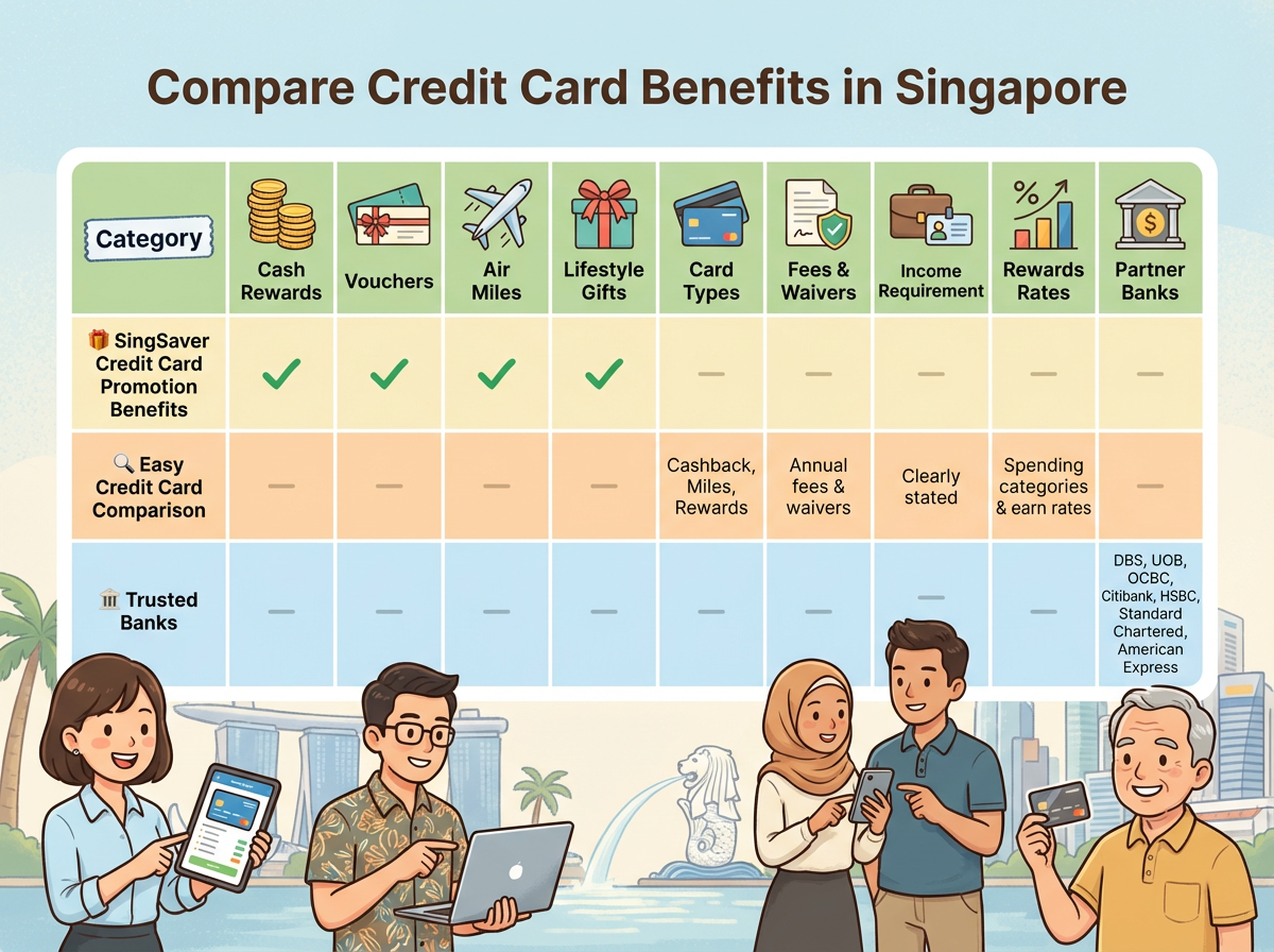 Credit card benefits comparison