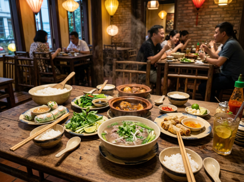 Bữa tối Việt Nam.