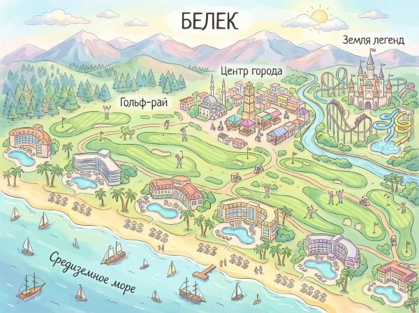 Карта Белека