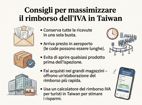 Consigli rimborso IVA Taiwan.
