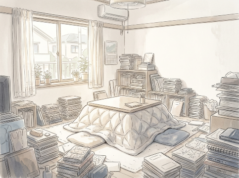 散らかった部屋