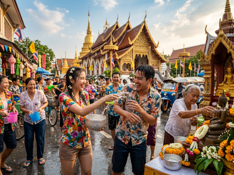 Songkran na Tailândia.