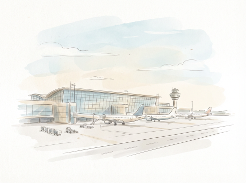 デュッセルドルフ空港のイラスト