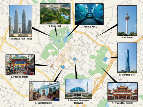 KL Attractions Map