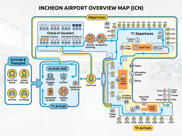 Incheon Airport Map