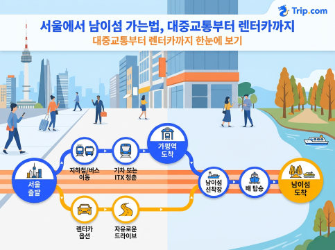 서울에서 남이섬 가는법, 대중교통부터 렌터카까지 | 트립닷컴