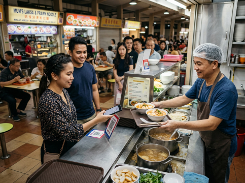 Payment at Hawker Stall