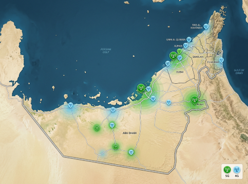 United Arab Emirates Mobile Coverage Map