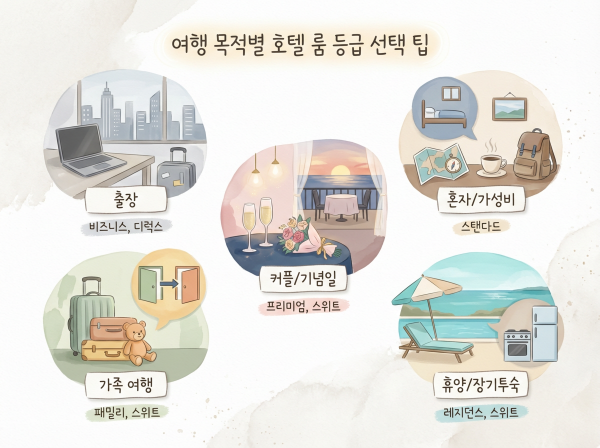 여행 목적별 호텔 룸 등급 선택법