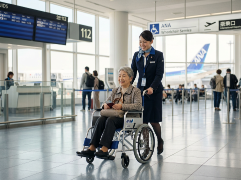 ANAの車椅子サポートを活用して安心して移動しよう