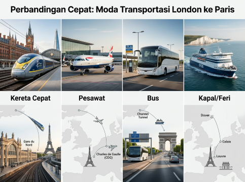 Perbandingan Transportasi London-Paris.