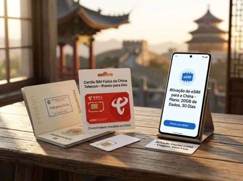 Qual é melhor para viajar para a China: chip da China Telecom ou eSIM?