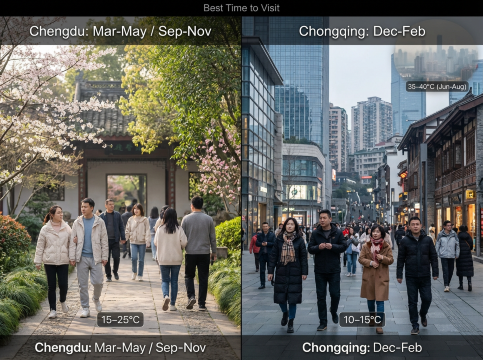Best Time to Visit Chengdu vs Chongqing