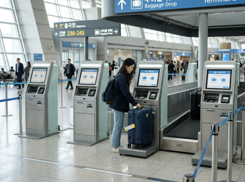 공항 셀프 백드롭