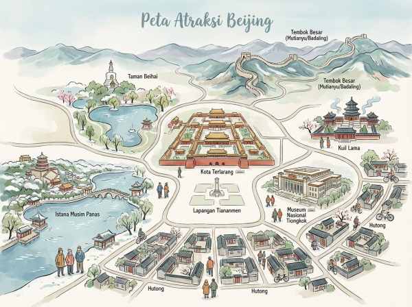Peta Atraksi Beijing