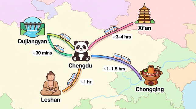 Chengdu train map