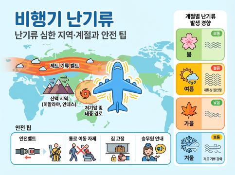 비행기 난기류 안내