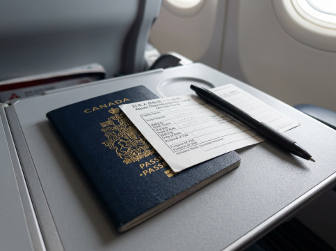 Japan Arrival Card & Passport