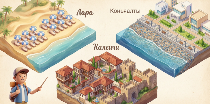 Анталья: три района.