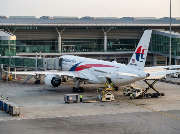 Pesawat Malaysia Airlines di KLIA.