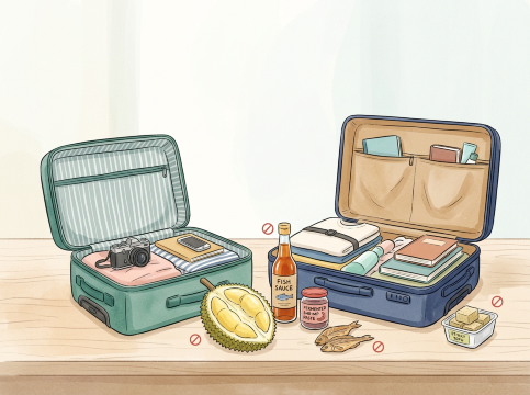 Avoid packing odorous foods
