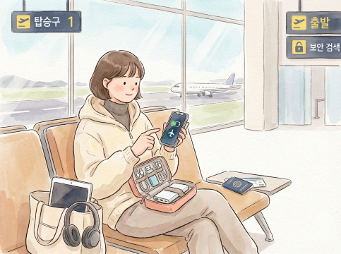 비행기 타기 전 비행기 탑승 모드 점검