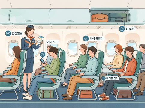 비행기 이륙 시 안전 수칙과 주의사항
