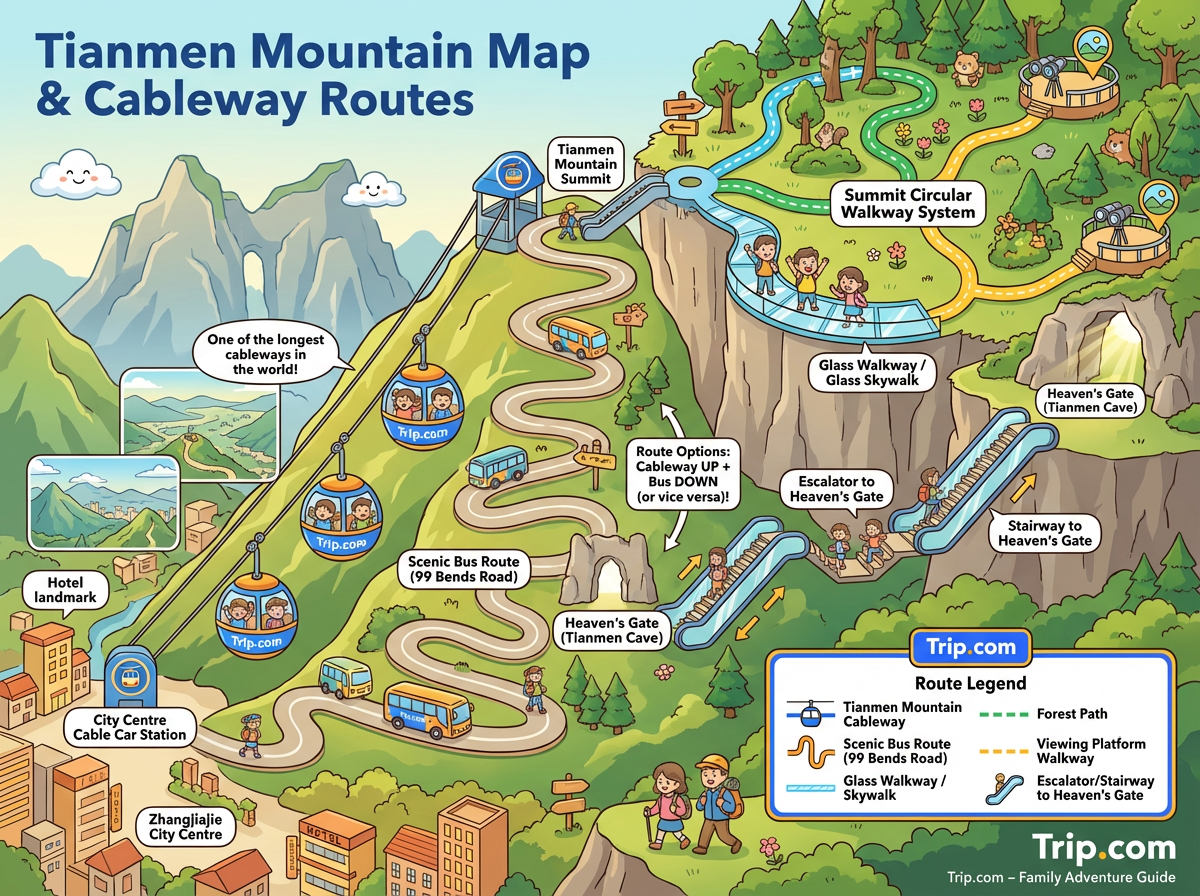 Tianmen Mountain Map