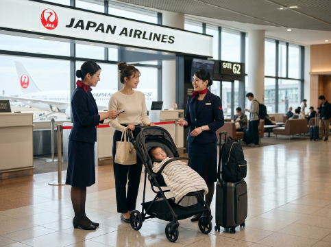 JAL国際線でベビーカーを利用する場合のポイント