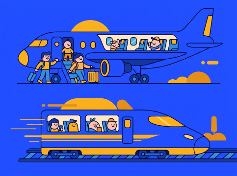 飛行機と新幹線