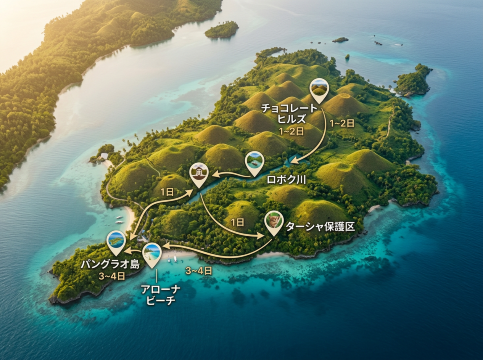 ボホール島旅行は移動ルートと滞在日数を決めてから予約しよう