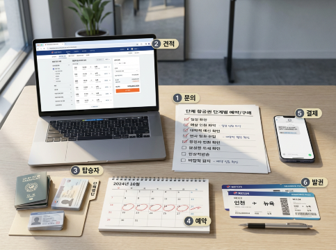 단체 항공권 예약