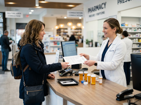 Getting Pharmacist Prescribes for Medicine on the Plane