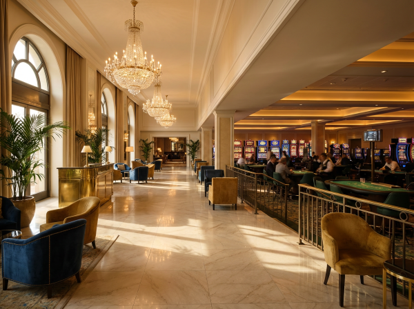 Luxury casino lobby