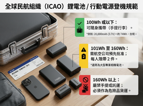 鋰電池上機 | ICAO鋰電池登機規格