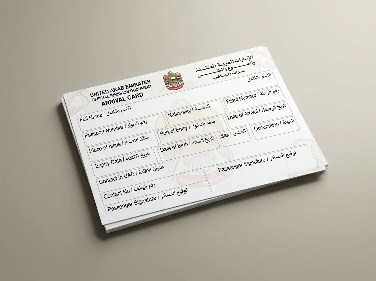 What is the UAE Arrival Card?