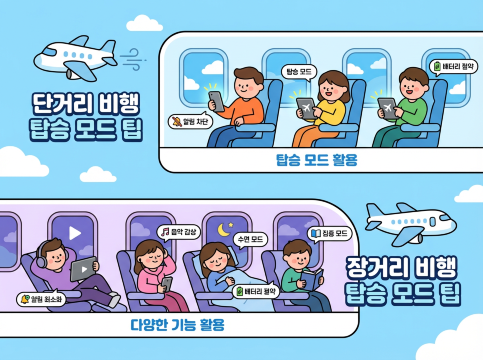 장거리·단거리 비행기 탑승 모드 활용 팁