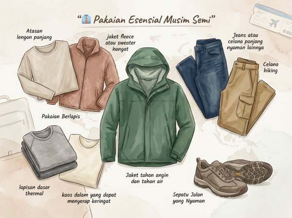 Pakaian Perjalanan Musim Semi