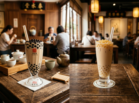 ชานมไข่มุก Chun Shui Tang และ Hanlin Tea Room
