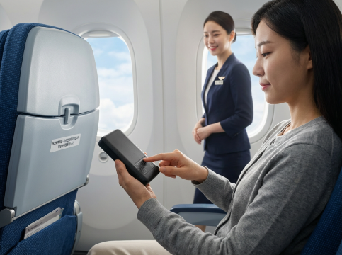 비행기 내 보조배터리 점검