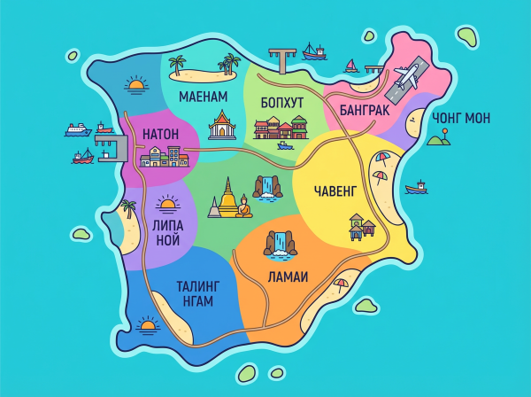 Карта Самуи.