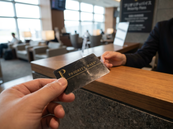 Priority Pass check-in.