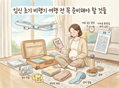 임신 초기 비행기 여행 준비물