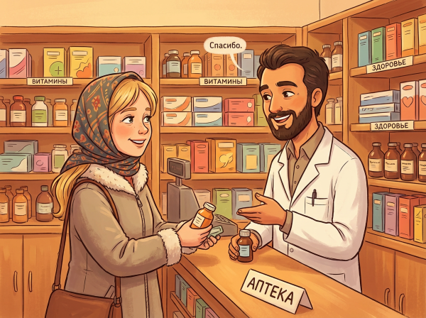 Русская в турецкой аптеке.