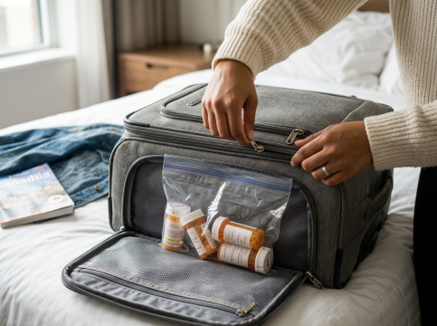 Zipping Medicine for taking on the Plane