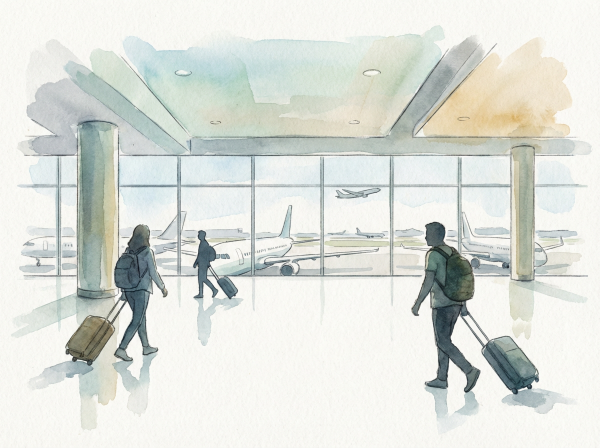 空港の乗り継ぎ