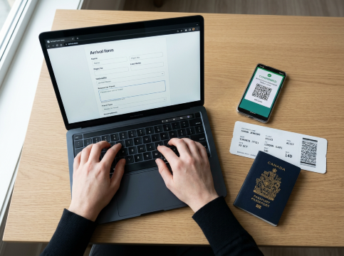 Completing the Bermuda Arrival Card online