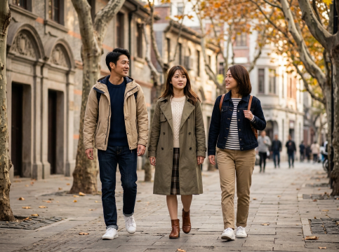 上海旅行者の服装
